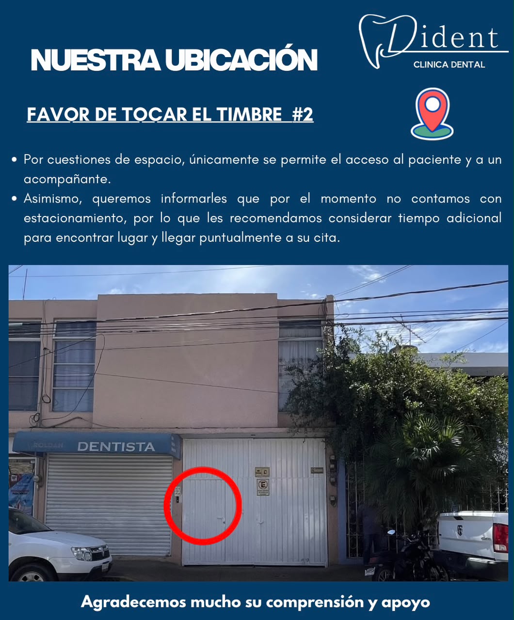 Indicaciones y Fachada del Consultorio Dental Dident Texcoco